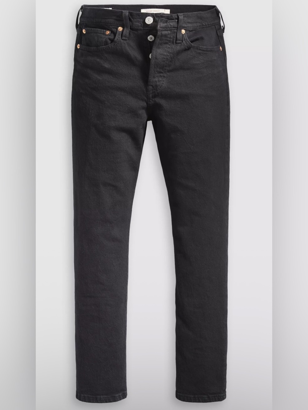 Levi Wedgie Straight leg Black Jeans